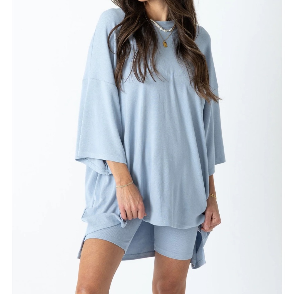 Light Blue Women's Oversized Lounge Set